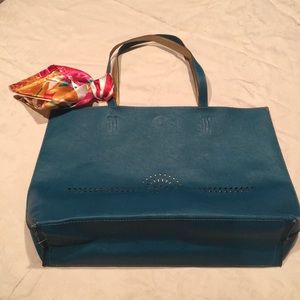 Merona blue tote bag